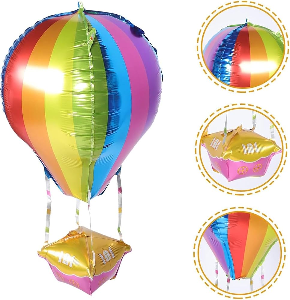 22 İnç Uçan Balon Temalı Folyo Balon 88-28 Cm (Renkli)
