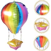 22 İn&ccedil; U&ccedil;an Balon Temalı Folyo Balon 88-28 Cm (Renkli)