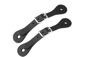 Sheens Adult Western-Stil Sporenriemen Handmade Genuine Spurs Ledergürtel Handmade Genuine Leather(Schwarz)