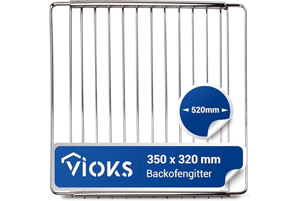 VIOKS Ugnsgaller utdragbar 350/520 mm x 320 mm grillgaller rostfritt stål