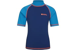 Mountain Warehouse Rash Vest Asciugatura Rapida da Bambina, Rash Guard da Bambino A Manica Corta, Maglietta da Surf con Protezione Solare E Subacquea per Immersioni