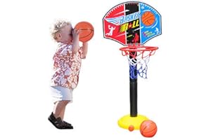 VARUN Child Baby Classic Adjustable Height Indoor/Outdoor/household Portable Shooting Basketball Foam Frame Hoop Sports Toys Christmas Birthday Gift