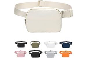 JENCVNL Bauchtasche Damen Gürteltasche Herren, Nylon Hüfttaschen Mode Brustbeutel Umhängetasche Crossbody Bag mit verstellbarem Riemen für Laufen Wandern Training Reisen (Beige)
