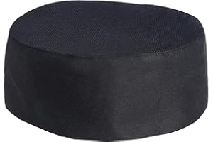 CSDPC Chef Hat - Adjustable Kitchen Cooking Caps Food Service Caps - Breathable Mesh Chef Skull Cap Black for Men Women