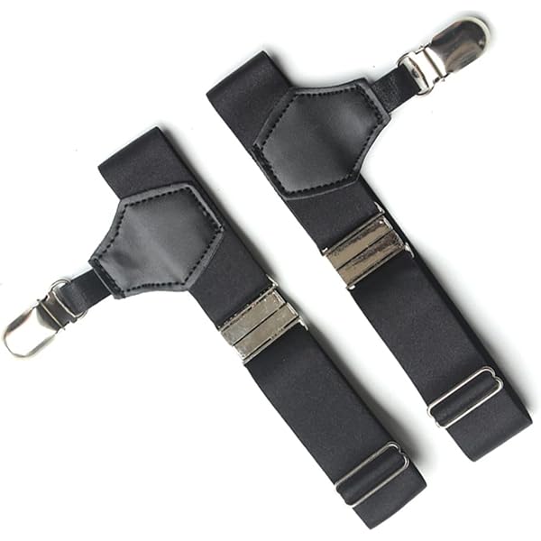 Bretelle Elastiche Aries Boutique 2 Pack - Rosso E Nero Righe Unisex - Foto 7