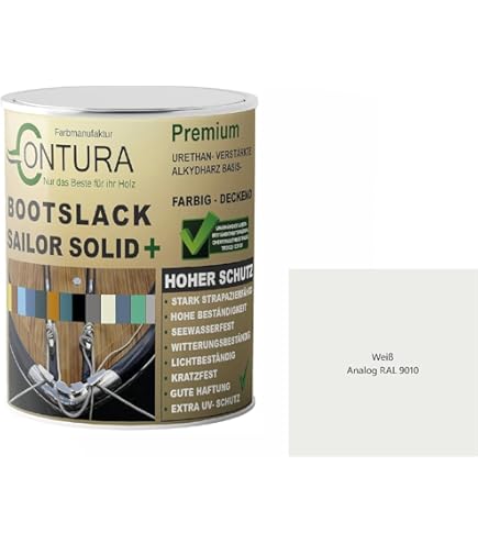 Halvar Bootslack Rot - PU-verstärkter Yachtlack Für Holz & Metall Extrem Belastbar