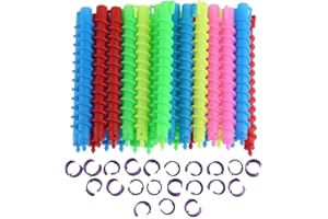 DEMIAWAKING IT Bigodini Spirale Set Bigodini a Spirale Capelli Lunghi Bigodini Permanente Capelli Strumenti per lo styling (145x10mm / 26 pezzi)