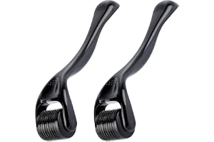 2 st Derma Roller 0,5 mm, skäggroller skäggtillväxt skäggrulle mikroneedling roller för ansikte hudvård needling roller för hår kropp ansikte med 540 titan för anti-rynkor anti-åldrande