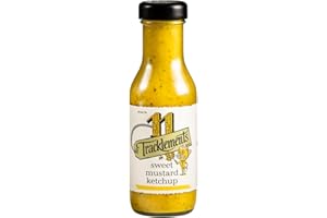 Tracklements - Sweet Mustard Ketchup, A Great Condiment for Basting Steaks and Chops or Partnering with Salads, Potatoes and Halloumi, Gluten free, Vegetarian and Vegan friendly, 290g Jar