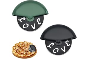 HNJUSR 2 Pz rotelle taglia-pizza in acciaio INOX con coperchio,Rotella tagliapizza e erbe aromatiche,Lama Ultra-Affilata in acciaio inox con guaina protettiva - Taglio extra facile di pizza, erbe e altro