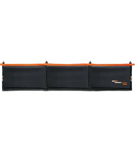 SeaEQ Pfahlfender Breit L – Dalbenfender Für Dicke Pfähle, Mit Spanngurtsystem, Maße 600x400x25mm