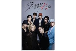 Kratoz Poster Stray Poster Kids Stray Children Group Portfolio Decorative Painting Canvas Wall Posters And Art Picture Print Modern Family Bedroom Decor Posters 12x18inch(30x45cm)…