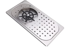 YUYTE Bar Sink with Glass Rinser,Stainless Steel Pitcher Rinser Cup Washer Glass Cleaning Rinser High Pressure Washing with Drain Drip Tray Hose for Bar Coffee Shop