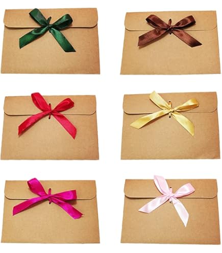 30 Buste Kraft Vintage Con Nastro E Carte Vuote - Per Biglietti Auguri E Inviti - Foto 9