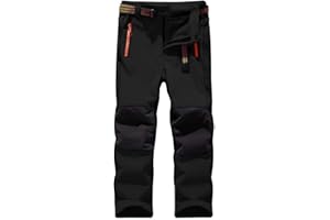 ‎ECHINODON Echinodon Kinder Softshellhose mit Fleecefütterung Hose Wasserabweisend Winddicht Atmungsaktiv Warm Funktionshose Skihose Regenhose Jungen Mädchen Sporthose Wanderhose