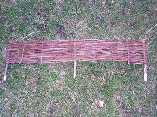 10 x Beeteinfassung Weide Weidenzaun Beetumrandung 120 x 20cm - 3