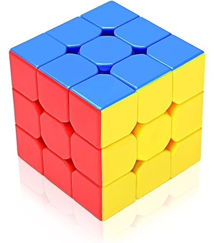 ナオキ  Knick Knack Cubes 3x3 High Speed Sticker Less Magic Puzzle Cube