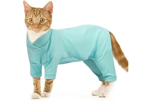 PUMYPOREITY Manteau Chat, Sweat Onesie Chat Pulls Hiver Doux Combinaison de Récupération Vestes Chaud à Quatre Pattes(Bleu, XL)