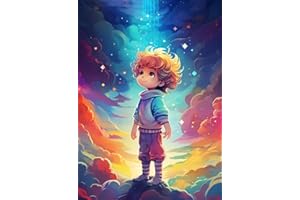 DIUJHUUY Kits de Pintura Diamante 5D,El Príncipe Mira Hacia el Cielo Estrellado, Imágenes de Arte de Bordado de Diamantes de Cristal Suministros de Arte y DIY para Adultos,Niños,Hogar,Decoración de Pared