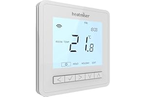 Kudos-Trading - Heatmiser NeoAir V3 Wireless Smart Thermostat White Works with the NeoHub Gen 2 Giving you Interface with Apple Home kit Alexa and Google Home Giving Smart Controls.