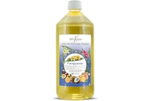 déliktess® - Huile de massage végétale - 19 parfums au choix- 200ml ou 1 litre - Naturelle et fabriquée en France - pour modelage professionnel (Frangipanier)