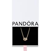 Pandora Moments Infinity heart 14k gold-plated necklace with clear cubic zirconia