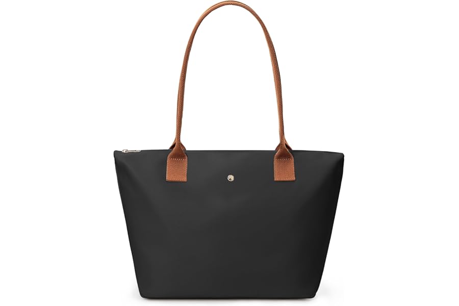 KALIDI Large Handbags for Women Foldable Tote Bag with Zip Waterproof Nylon Women's Totes top-handle bags for Work,School,Travel,Leisure,Shopping