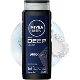 NIVEA MEN Erkek Deep Darkwood Banyo ve Duş Jeli 500 ml,Derinlemesine Temizlik,Bakımlı Cilt,V&uuml;cut,Y&uuml;z ve Sa&ccedil; İ&ccedil;in,Ferah Koku,A