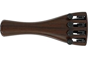Wittner, Cordiera Violino, 3/4 Palissandro, Made in Germany, Viti nere, Plastica Hi-Tech con 4 tiracantini, Extra robusta, Ultra leggera