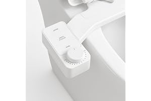 LUXEART NEXORA, Bidet-Aufsatz für Toilette, Dusch WC Aufsatz, Abnehmbares Desgin, mit Front & Rückreinigung, Ohne Strom für saubere Intimpflege als Taharet Dusche