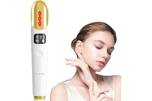 SUNMAY Ona 2 Bacchetta Massaggiante per Occhi, Massaggiatore Viso a Vibrazione per Anti-età, Assorbimento, Massaggiatore per Occhi Riscaldati a Luce Rossa per Occhiaie, Linee Sottili e Rughe