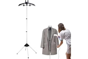 Kensbro Perchas para plancha de vapor, soporte de vapor para ropa, plancha de vapor soporte de ropa, perchas para planchar al vapor, perchas para ropa al vapor, perchas de vapor (negro)