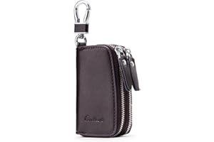 CONTACTS prawdziwej skóry podwójny zamek błyskawiczny etui na klucze samochodowe etui na klucze torebka brelok torba mężczyźni