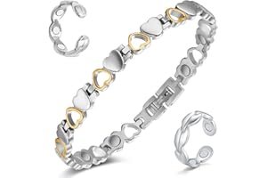 Cigmag Lymphatic Drainage Magnetic Bracelets for Women Ultra Strength Magnet with Adjustable Tool and Present Box