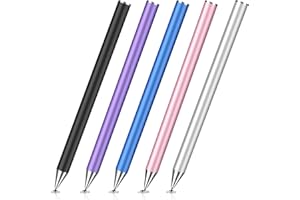 Penna Tablet, MEKO 5 Pack Mini Penne Touch con Punta a Disco di Precisione, Pennino per Tablet Altamente Sensibile e Precisa per iPad/iPhone/Samsung/Android/iOS