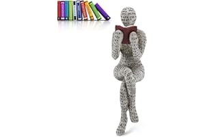 Cyrank Lesende Frau, Figur Deko Für Regal, Kleine Lesende Frauen Geformte Skulptur, Abstrakte Lesefigur, Skulpturen, Innovative Dame, Die Zellstoff Formt, Büro, Studie, Bücherregal-Ornamente