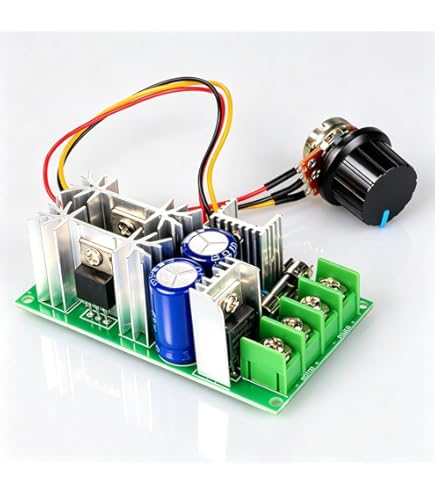 Heevhas 2x PWM DC-Motordrehzahlregler 12-40V 10A – Mit Poti, Verpolschutz & Sicherung