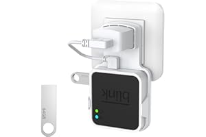 PlusAcc Clé USB 64Go et Support Murale pour Blink Sync Module 2 - Support de Prise pour Stockage Vidéo Local Blink, avec Câble Court (Blanc)