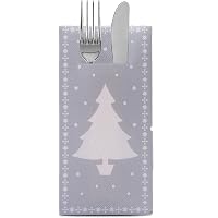 Weihnachtsservietten 'Christmas Dreams' – Gold-weißes Design Auf Stoffähnlichem Airlaid (40x40 Cm, 12 Stück)