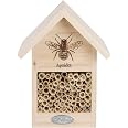Esschert Design WA38 Maison Pour Abeilles Sauvages Avec Ligne Dessin - Protection De La Biodiversité