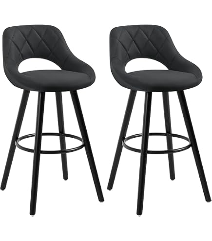 Lot De 2 Chaises De Bar Patchwork SLICK - Hauteur 67cm, Style Scandinave, Confortable Et Originale