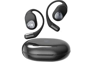 SoundPEATS Słuchawki nauszne z otwartymi uszami, ulepszone słuchawki stereo Gofree2 Bluetooth V5.3 z wzmocnieniem basów, 35 godzin sportowe słuchawki z zaczepami na uszy, wodoodporne zestawy czarny