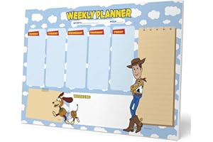 Grupo Erik: Planning da Tavolo A4 Toy Story, Planner settimanale con 54 fogli a strappo, 21 x 29,7 cm, Agenda Organizer, To Do List Planner, Planner settimanale da scrivania