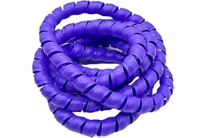 WUDOLI 2 Meters Spiralkabelhanteringshylsa Svart Plastskyddsrör För Kabel Organisering Skyddsverktyg (Lila, ID 8mm)