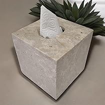 Sumnacon Taschentuchbox Aus Travertin-Stein - Eleganter Gewebehalter Für Zuhause