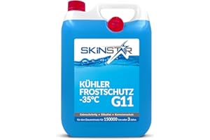 ‎SKINSTAR SkinStar Kühlerfrostschutz -35°C | G11 | G12 | G13 | Kühlflüssigkeit | gebrauchsfertig Kühlmittel | Antifreeze Frostschutz Auto | Autochemikalien (5l, G11)