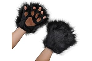 Fxaelian Cosplay Animal Cat Wolf Bear Dog Fox Paws Claws Mittens Gloves