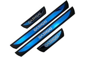 Ever TA 4 pcs Car Door Sill Protector Strips for NIS-san Qashqai J10 J11 2016-2022, Stainless Steel Auto Threshold Kick Plates Pedal Car Body Styling Decoration Accessory