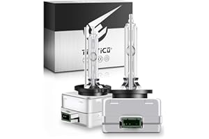 TECTICO D3S 35W Xénon Ampoule HID de HID kit de Conversion 6000K 12V Blanc Diamant +300% Ultra Clair Kit de Conversion Bi HID Ampoule, 2 Ampoules