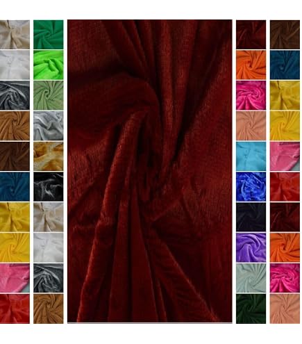 Dunkeloliver Plüsch Strickstoff – Weich, Kuschelig & Wärmend | 50x160 Cm | Streifenmuster | 100% Polyester